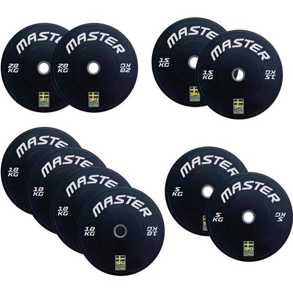 Master Fitness Vektskive Bumper Bumper Set 120 Kg Skiteam