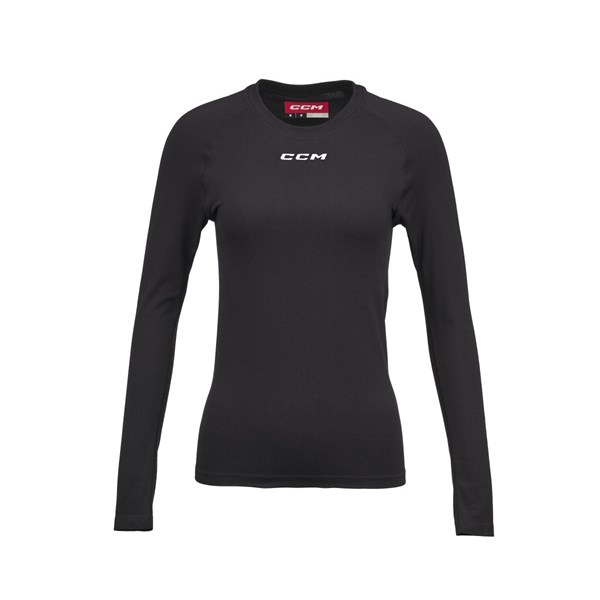 CCM Shirt Long Sleeve Womens Training Black