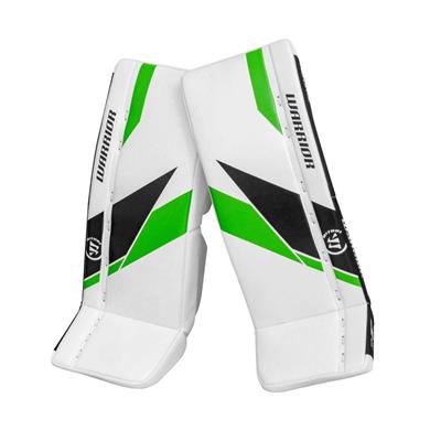 Warrior Goalie Leg Pads G7 Yth White/Black/Neon Green