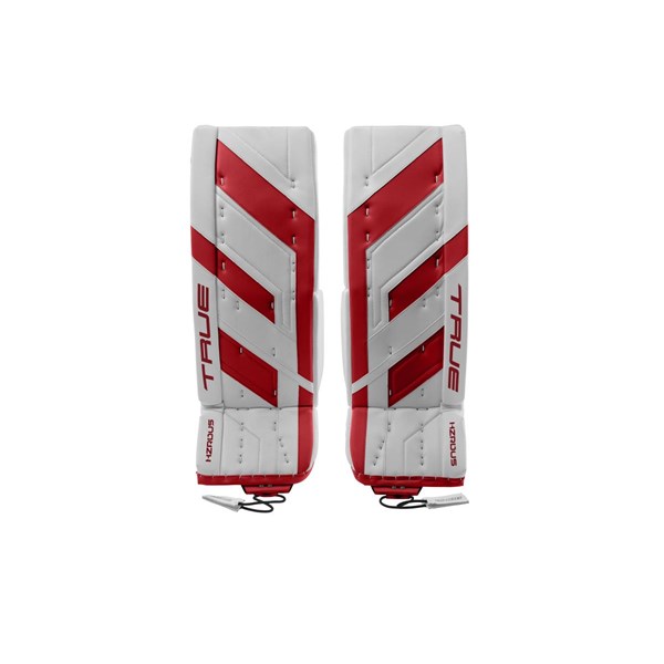 TRUE Goalie Leg Pads HZRDUS 7X4 Sr White/Red