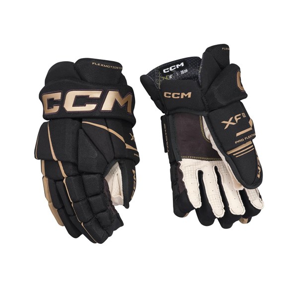 CCM Hockeyhandskar Tacks XF 80 Jr Black/Gold