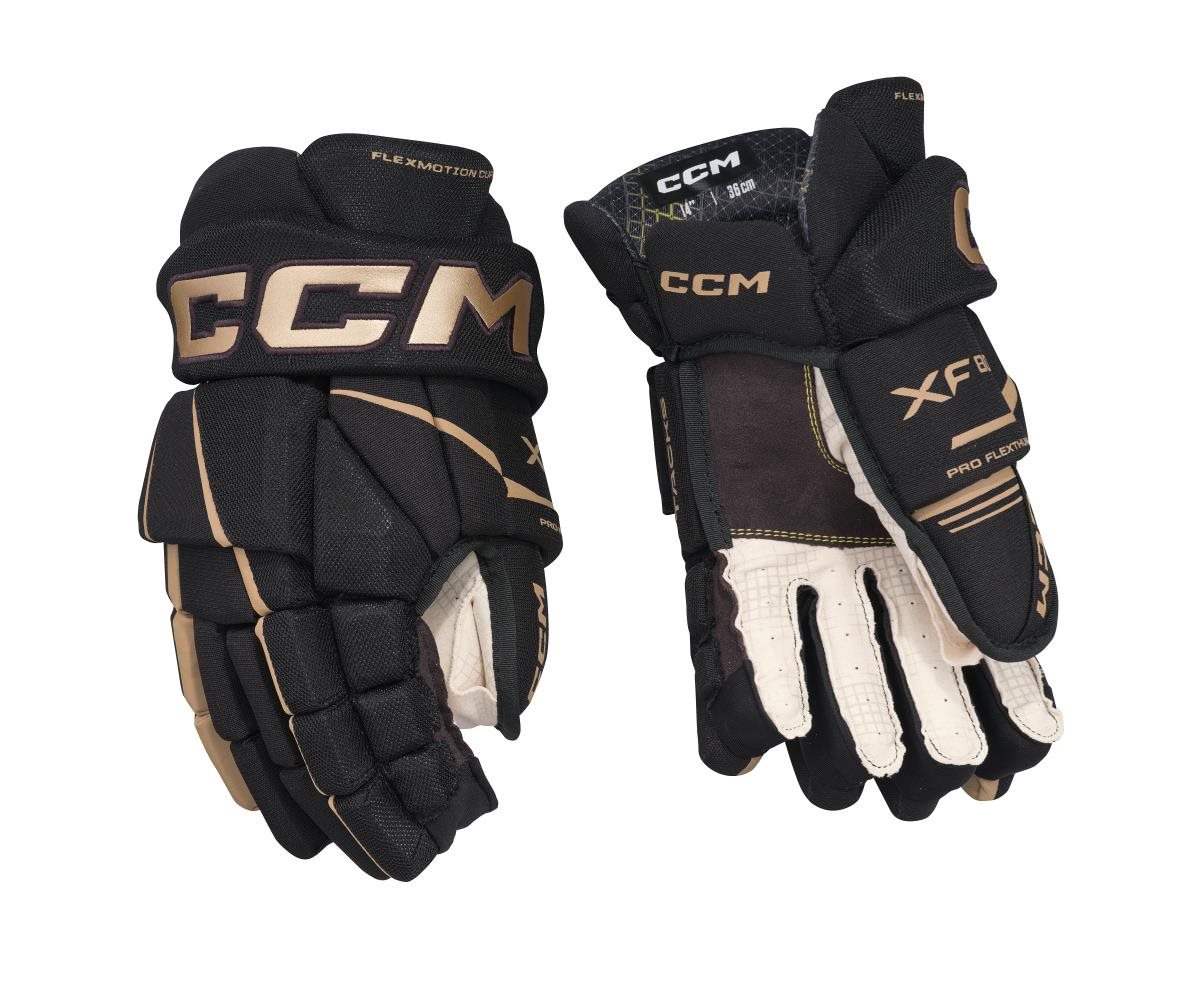 CCM Glove Tacks XF 80 Jr Black/Gold - Hockey Store