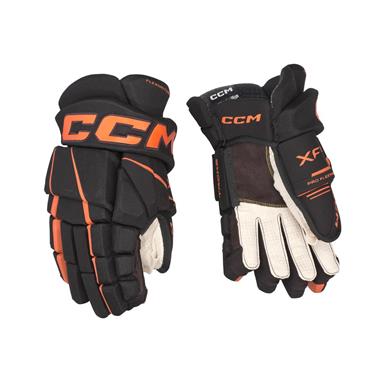 CCM Hanskat Tacks XF 80 Jr Musta/Oranssi