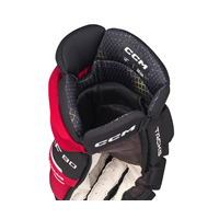 CCM Eishockey Handschuhe Tacks XF 80 Sr Schwarz/Rot/Weiß