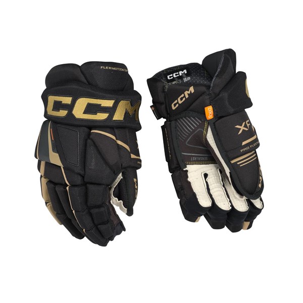 CCM Hockeyhandskar Tacks XF Jr Black/Gold