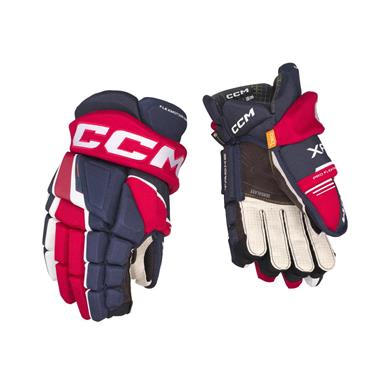 CCM Eishockey Handschuhe Tacks XF Jr Navy/Rot/Weiß