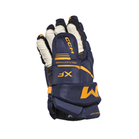 CCM Hockeyhandskar Tacks XF Jr Navy/Sunflower