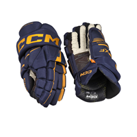 CCM Hockeyhandskar Tacks XF Jr Navy/Sunflower