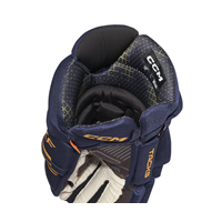 CCM Hockeyhandskar Tacks XF Jr Navy/Sunflower