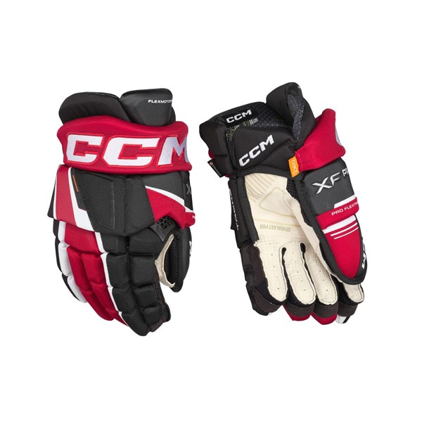 CCM Hockeyhandskar Tacks XF Pro Jr Black/Red/White