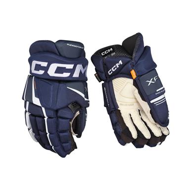 CCM Glove Tacks XF Pro Jr Navy/White