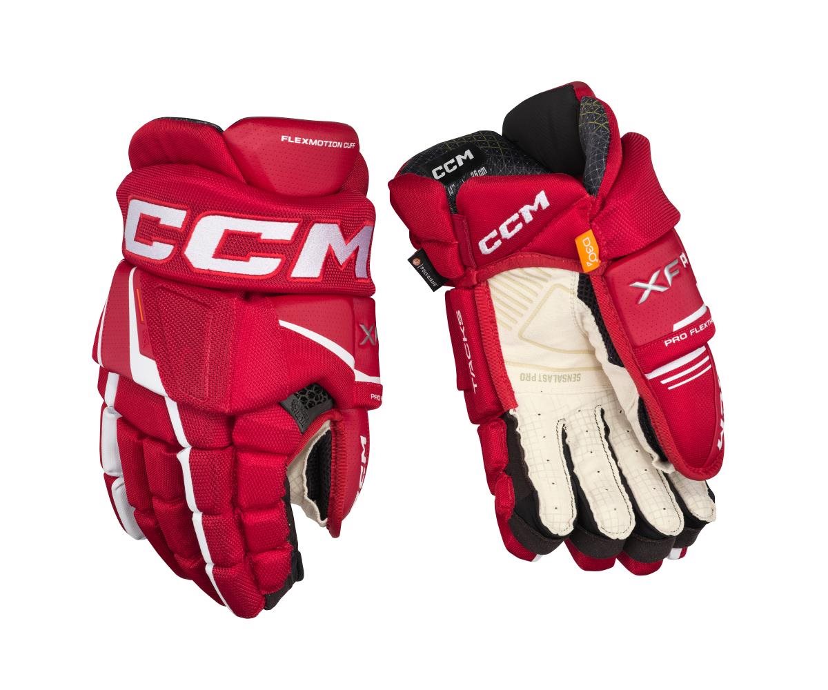 CCM Glove Tacks XF Pro Sr Red/White