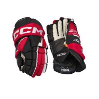 CCM Eishockey Handschuhe Tacks XF Sr Schwarz/Rot/Weiß