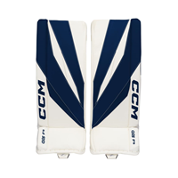 CCM Goalie Leg Pads Axis F9 Int White/Navy