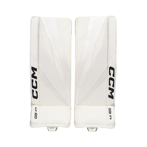 CCM Goalie Leg Pads Axis F9 Sr White