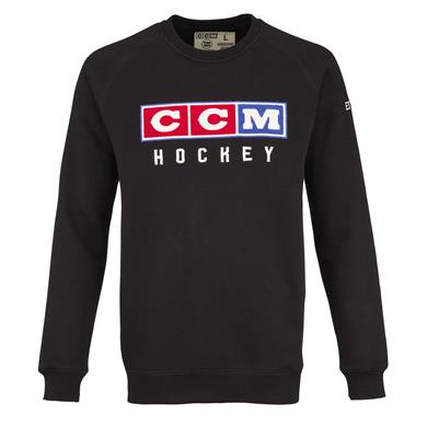 CCM Pullover Vintage Fall Fleece Crew Sr Schwarz