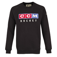 CCM Genser Vintage Fall Fleece Crew Sr Black