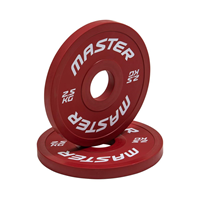 Master Fitness Gewichtsscheibe Gummibeschichtet Change Plate 2 X 2