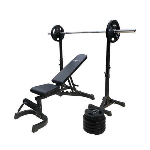 Titan Life Weight Garage Gym 100 Kg Med Skivstångsställning