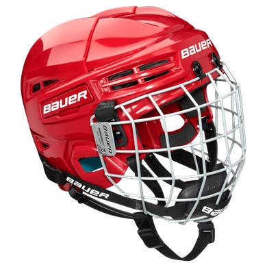 Bauer Hockeyhjelm Prodigy Combo Rød