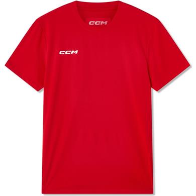 CCM T-skjorte Team Training Tee Jr Rød