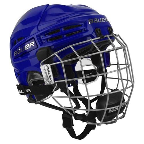 Bauer Hockeyhjälm Re-Akt 100 Combo Yth Royalblå