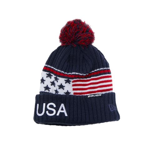 Bauer/New Era Lue Pom Knit USA Sr