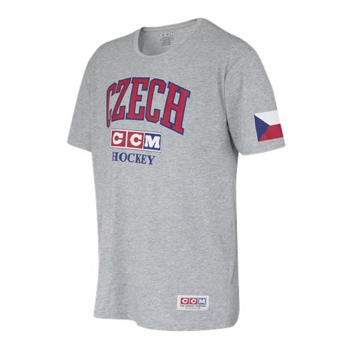 CCM T-Skjorte Flag Tee Team Czech Sr