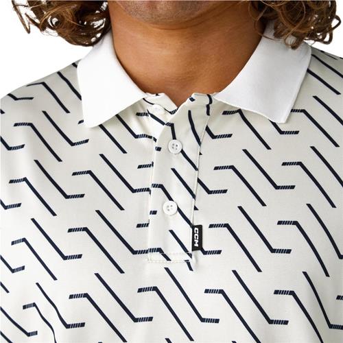 CCM Golfpique Printed Sr Blanc De Blanc