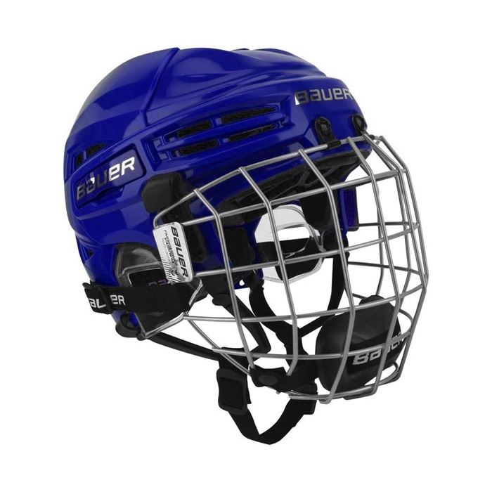 Bauer Hockeyhjälm Re-Akt 100 Combo Yth Royalblå
