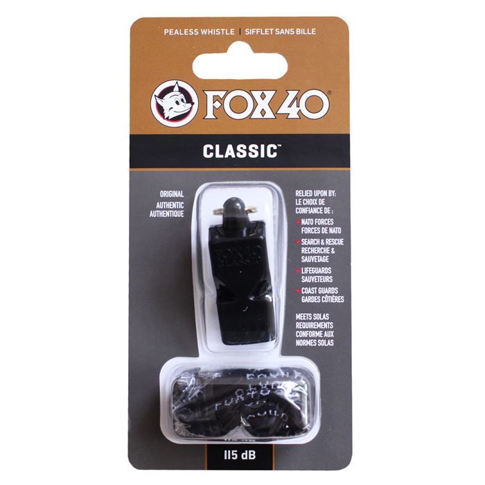 FOX40 Visselpipa Classic Inkl Snöre Svart