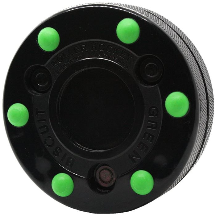 Green Biscuit Puck Roller Hockey
