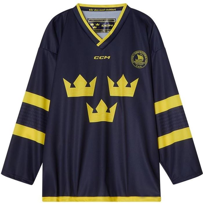 CCM Matchtröja Replica Team Sweden Sr Navy