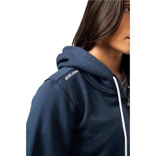 Bauer Hoodie Team Fleece Zip Womens Navy