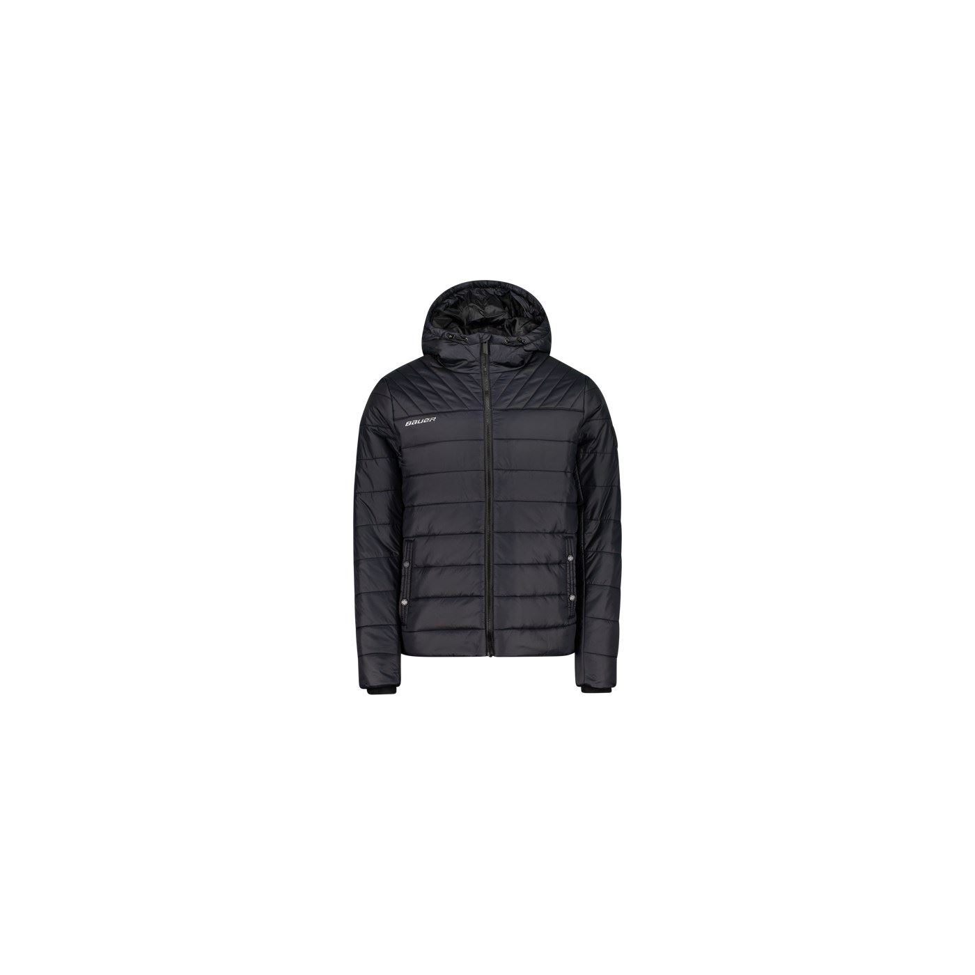 Bauer Jakke Supreme hooded Puffer Jr Sort
