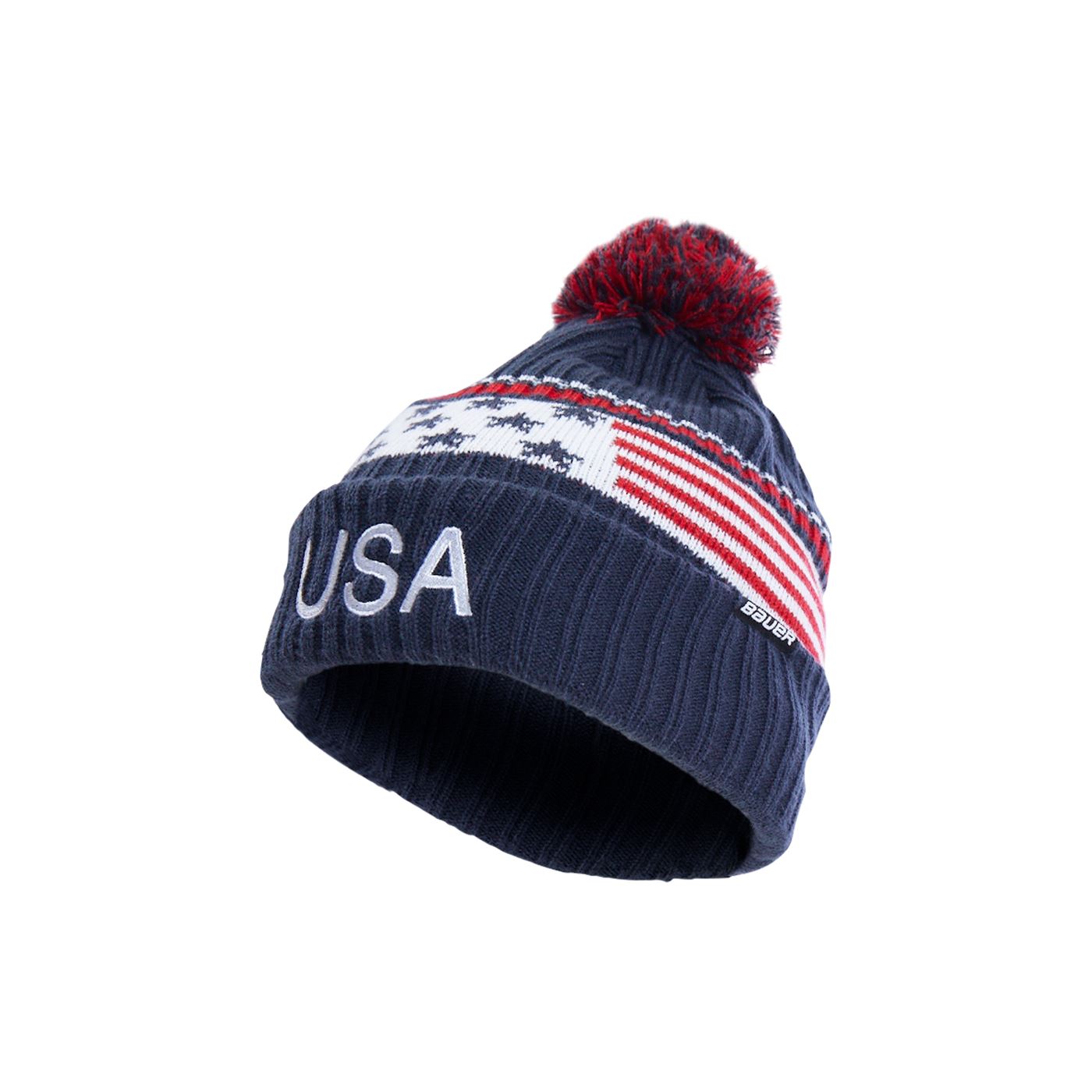 Bauer/New Era Mössa Pom Knit USA Sr