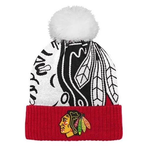 Outerstuff Mössa Big Face Cuffed Pom Jr Chicago Blackhawks