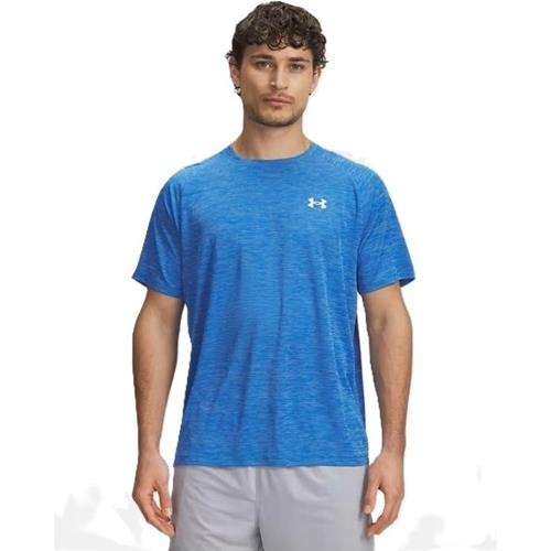 Under Armour T-shirt Tech Textured Blue Atlantis