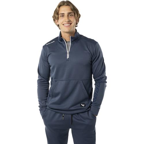 Bauer Trøje Team Fleece 1/2 Zip Yth Navy