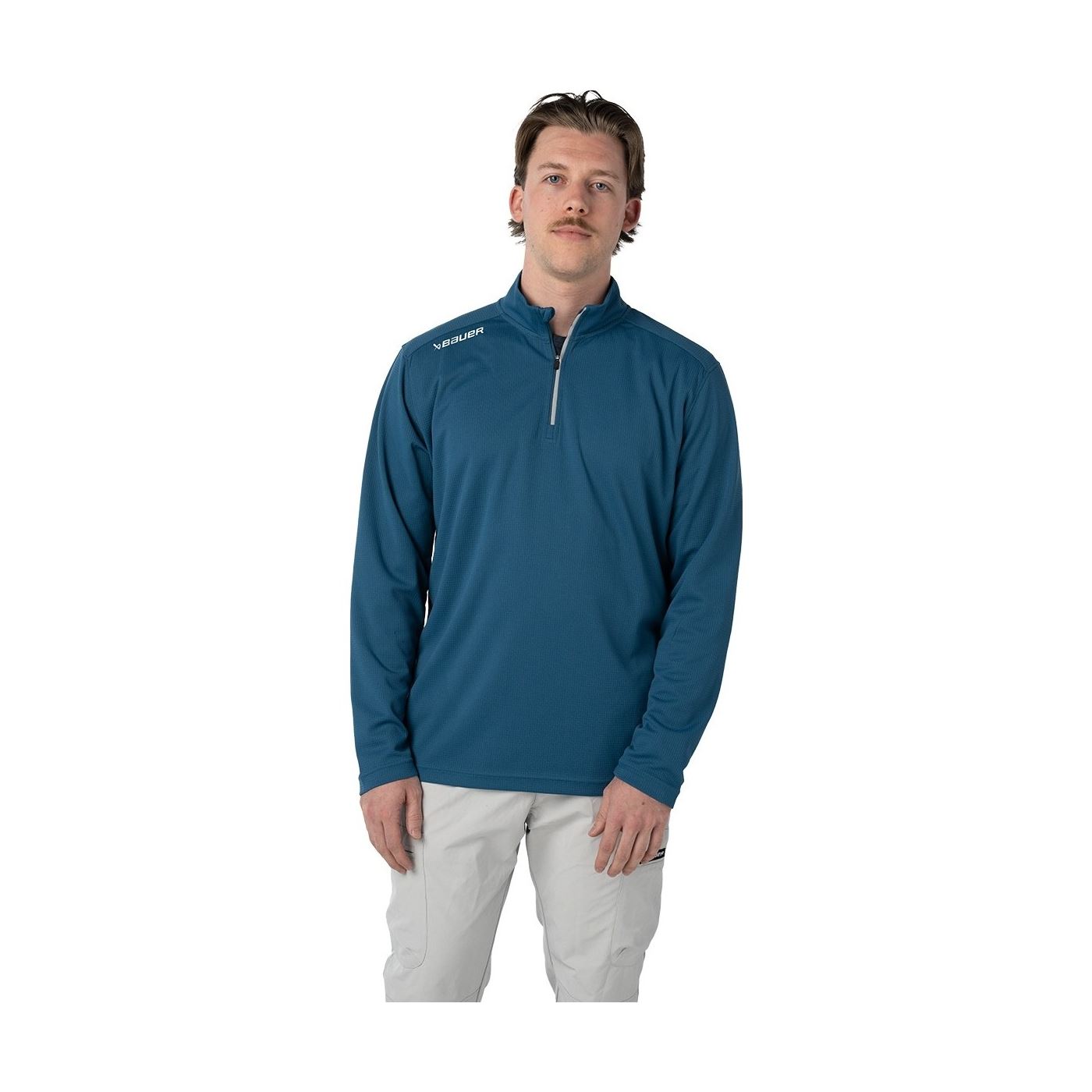 Bauer Trøje Premium Performance 1/4 ZIP Sr Blue