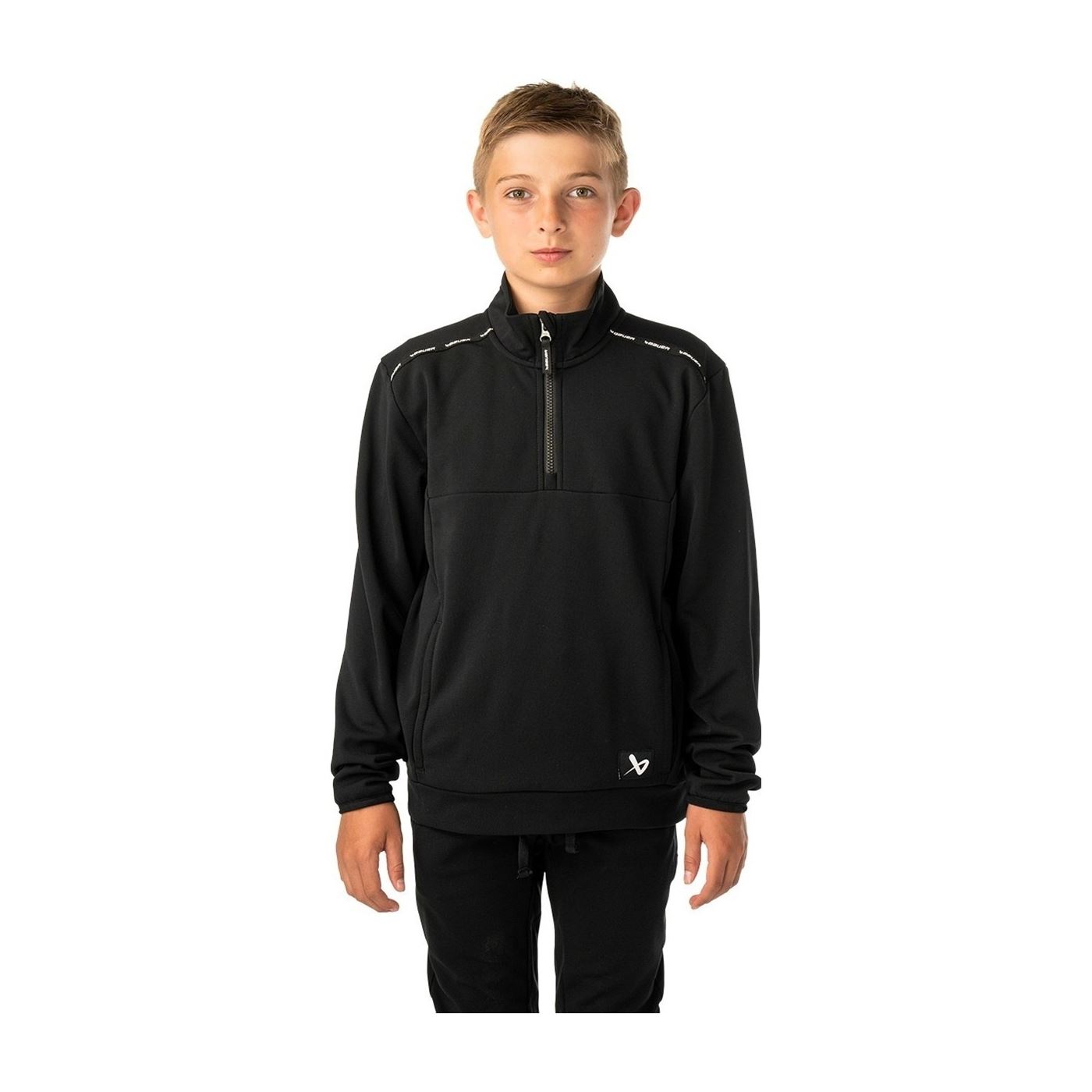 Bauer Tröja Team Fleece 1/2 Zip Yth Black