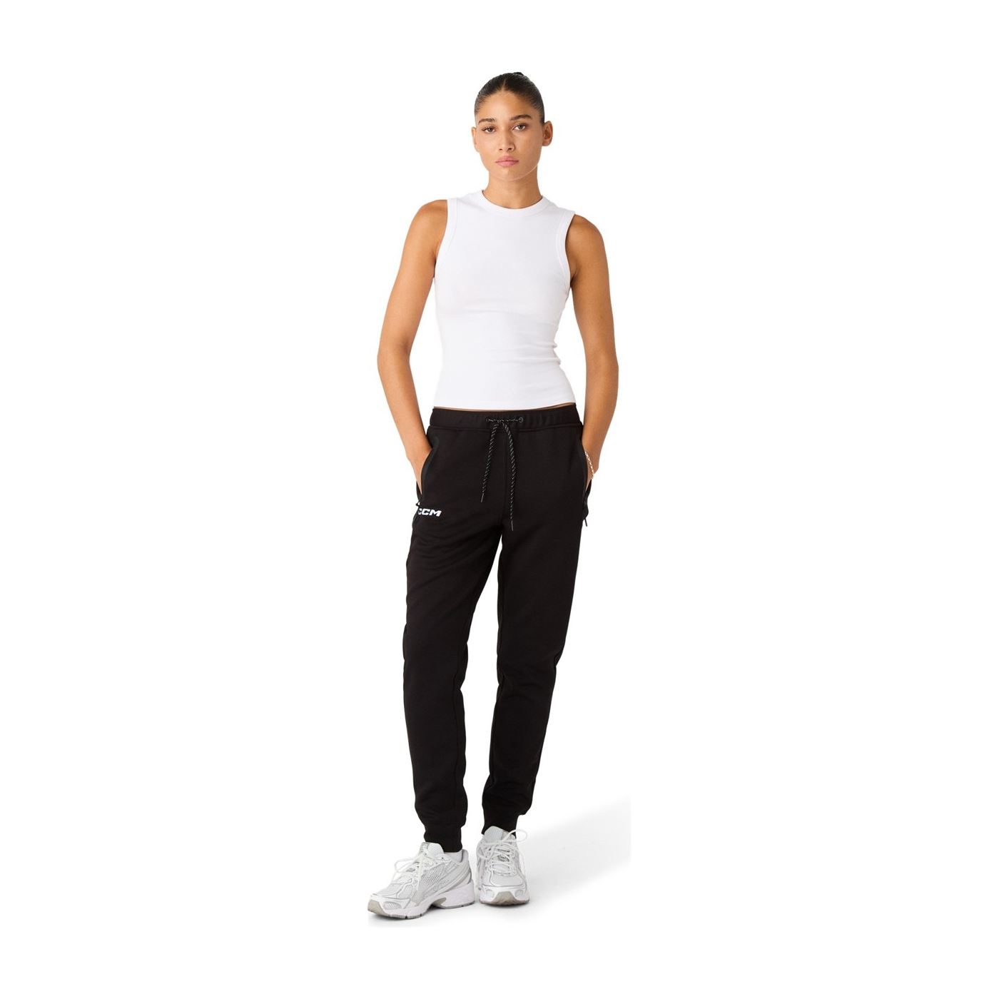 CCM Hose Locker Room Cuffed Womens Sr Black