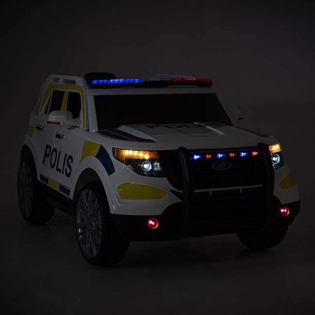 Nitrox Elbil för barn Polisbil - Vit