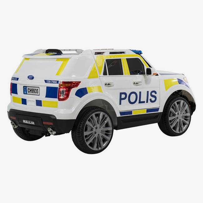 Nitrox Elbil för barn Polisbil - Vit