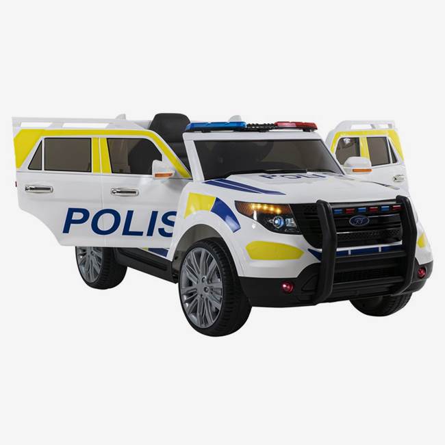Nitrox Elbil för barn Polisbil - Vit