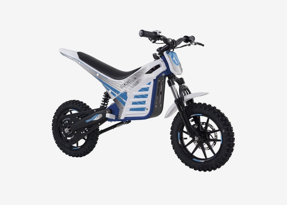 Nitrox Elektrisk Dirtbike Nitrox Trial 1000W med sits - Vit/blå