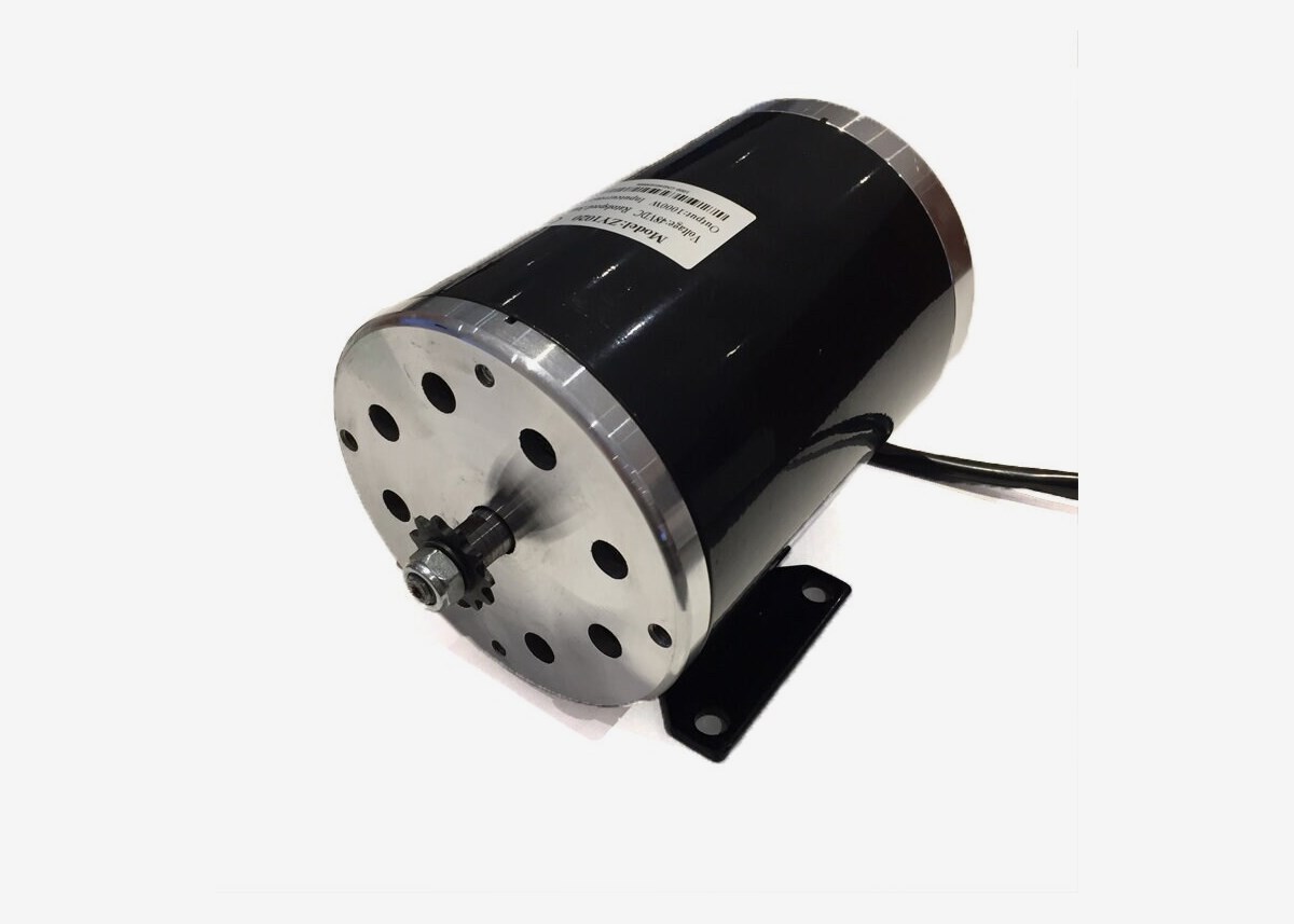 Elmotor 1000W 48V Med Fästplatta