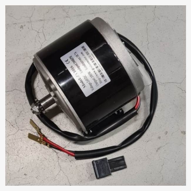 Elmotor 350W 24V med fästplatta Svart Kontakt 2000RPM