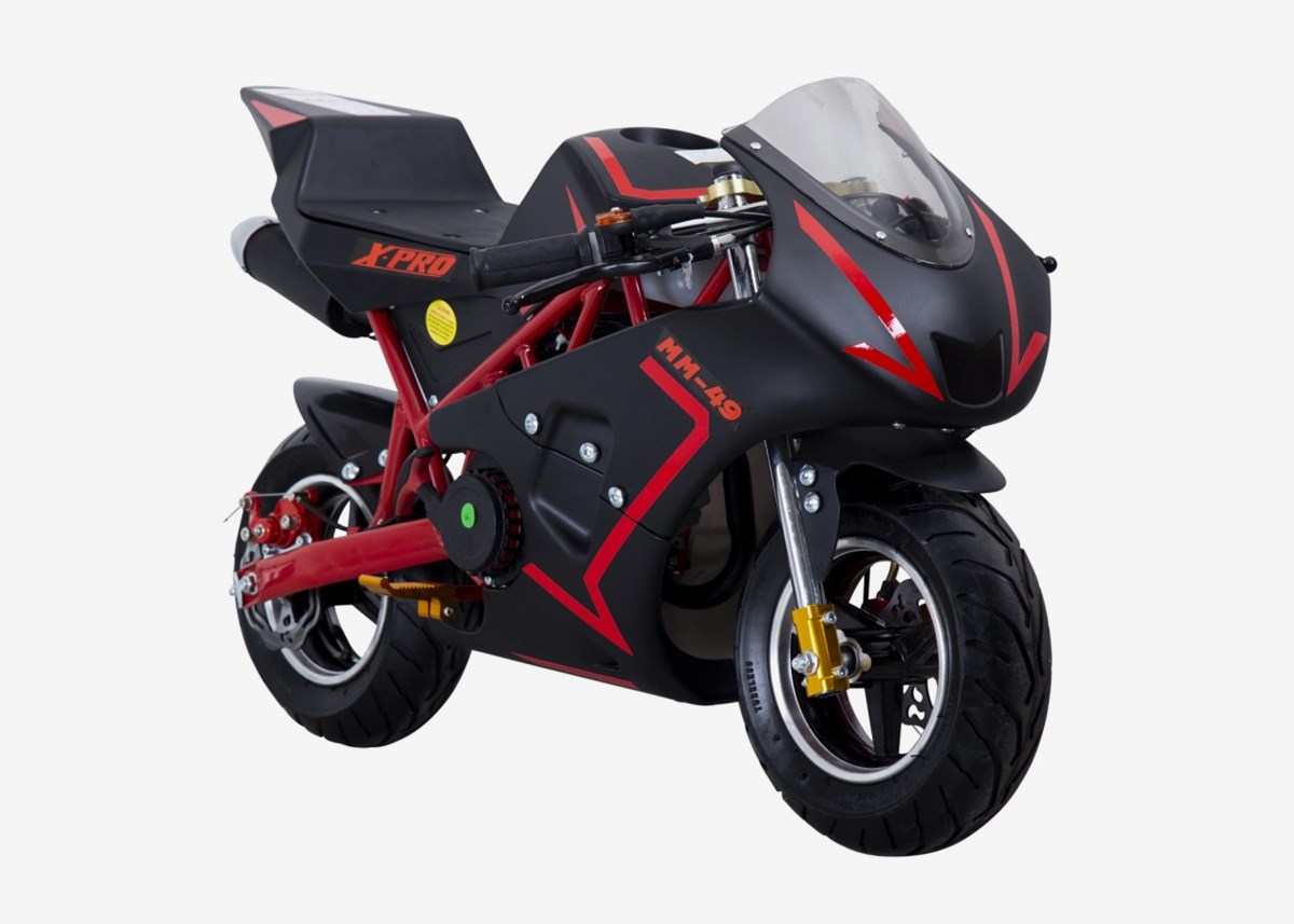 X-Pro Minimoto X-Pro MM49 - 3,4 hk, Skivbromsar, Maxhastighet 45 km/h, Maxvikt 110 kg, För Barn och Vuxna
