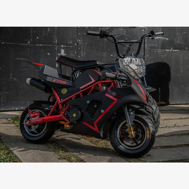 X-Pro Minimoto X-Pro MM49 - 3,4 hk, Skivbromsar, Maxhastighet 45 km/h, Maxvikt 110 kg, För Barn och Vuxna